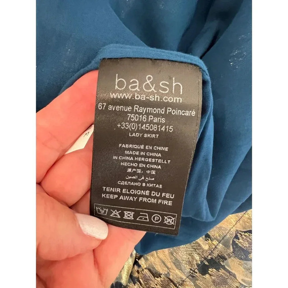 ba&sh Black and Cream Maxi Skirt - Picture 5 of 14